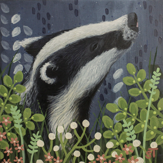 Badger - Fine Art Note Card - Greeting Cards